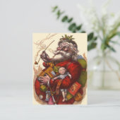 サンタクロースビクトリアンパイプ玩具 シーズンポストカード (スタンド正面)