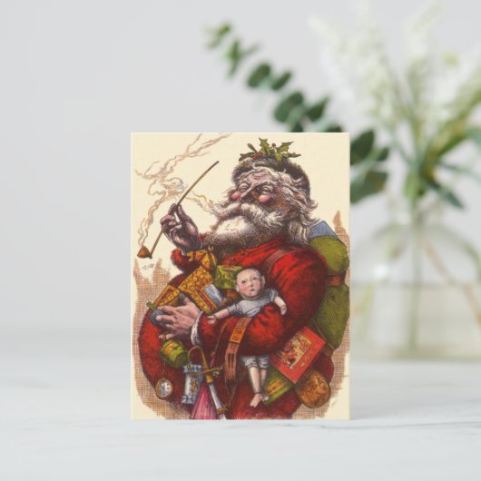 サンタクロースビクトリアンパイプ玩具 シーズンポストカード (スタンド正面)