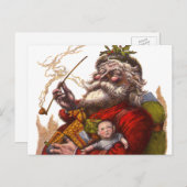 サンタクロースビクトリアンパイプ玩具 シーズンポストカード (正面/裏面)