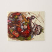 サンタクロースビクトリアンパイプ玩具 ジグソーパズル (横)