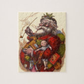 サンタクロースビクトリアンパイプ玩具 ジグソーパズル (縦)