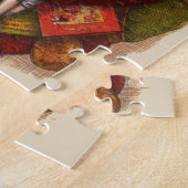 サンタクロースビクトリアンパイプ玩具 ジグソーパズル (側面)