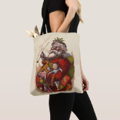 サンタクロースビクトリアンパイプ玩具 トートバッグ (クローズアップ)