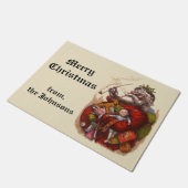 サンタクロースビクトリアンパイプ玩具 ドアマット (アングル)