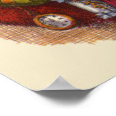 サンタクロースビクトリアンパイプ玩具 ポスター (角)