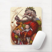 サンタクロースビクトリアンパイプ玩具 マウスパッド (マウス)