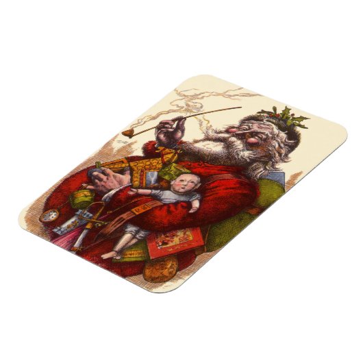 サンタクロースビクトリアンパイプ玩具 マグネット (左側)