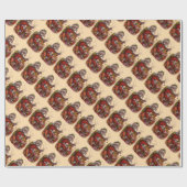 サンタクロースビクトリアンパイプ玩具 ラッピングペーパー (フラット)