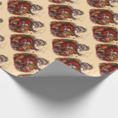 サンタクロースビクトリアンパイプ玩具 ラッピングペーパー (角)