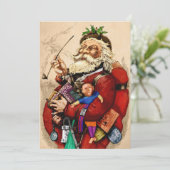 サンタクロースビクトリアンパイプ玩具 招待状 (スタンド正面)