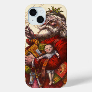 サンタクロースビクトリアンパイプ玩具 iPhone 15ケース