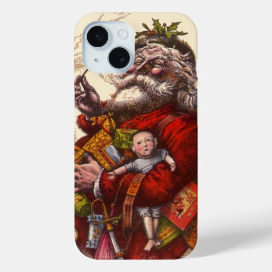 サンタクロースビクトリアンパイプ玩具 Case-Mate iPhoneケース (裏面)