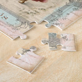 サンタクロースビクトリアンピンクの木の鳥クリスマス ジグソーパズル (側面)