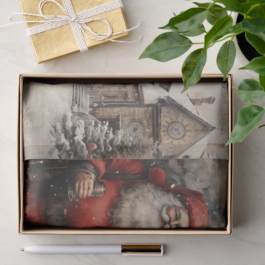 サンタクロースビクトリアン父クリスマスドゥーページ 薄葉紙 (ギフト)