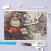 サンタクロースビクトリアン父クリスマスドゥーページ 薄葉紙 (クラフト)