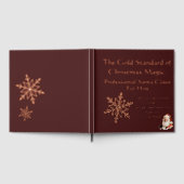 サンタクロースビジネスカードプリント金ゴールド ゲストブック (全面)