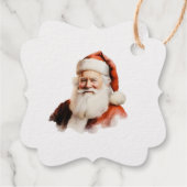 サンタクロースビジネスカードプリント金ゴールド フェイバータグ (裏面)