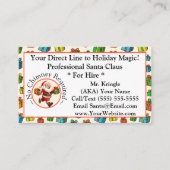 サンタクロースビジネスカードホリデイ魔法 名刺 (正面)