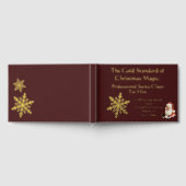 サンタクロースビジネスカード金ゴールド ゲストブック (全面)