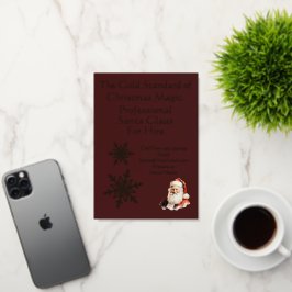 サンタクロースビジネスグリーティングカードゴールドフォイル 箔グリーティングカード