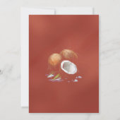 サンタクロースビーチウォーターカラー 招待状 (裏面)