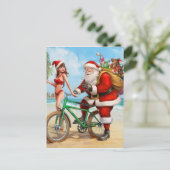 サンタクロースビーチメリークリスマス! ポストカード (スタンド正面)