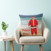 サンタクロースビーチ温かいウィッシュズおもしろいユーモア クッション (椅子)