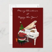 サンタクロースピアニスト シーズンポストカード (正面/裏面)