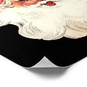 サンタクロースピンククリスマス顔オールドクリスマスヴィンテージP ポスター (角)