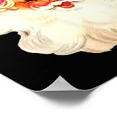 サンタクロースピンククリスマス顔オールドクリスマスヴィンテージP ポスター (角)