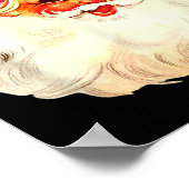 サンタクロースピンククリスマス顔オールドクリスマスヴィンテージP ポスター (角)