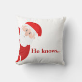 サンタクロースピーキングホリデイデザイン クッション (正面)