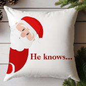 サンタクロースピーキングホリデイデザイン クッション