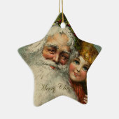 サンタクロースファーザークリスマススターオーナメント セラミックオーナメント (右)