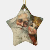 サンタクロースファーザークリスマススターオーナメント セラミックオーナメント (左)
