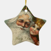 サンタクロースファーザークリスマススターオーナメント セラミックオーナメント (裏面)