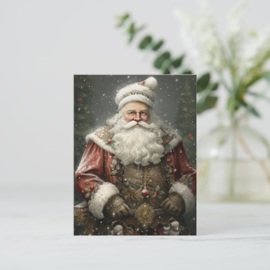 サンタクロースファーザークリスマスAIアシストポートレート シーズンポストカード (スタンド正面)
