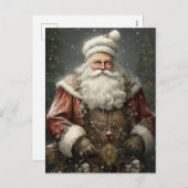 サンタクロースファーザークリスマスAIアシストポートレート シーズンポストカード (正面/裏面)