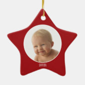 サンタクロースフォトフレームオーナメント セラミックオーナメント (裏面)