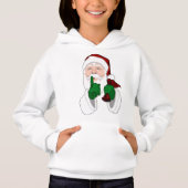 サンタクロースフード付きスウェットシャツシャツキッズサンタスウェシャルト (正面)