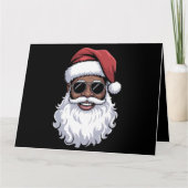 サンタクロースブラッククリスマスサンタアフロアフリカンアメリカン カード (正面)