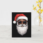 サンタクロースブラッククリスマスサンタアフロアフリカンアメリカン カード (黄色い花)