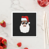 サンタクロースブラッククリスマスサンタアフロアフリカンアメリカン スタンダードカクテルナプキン (インサイチュ)