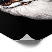 サンタクロースブラッククリスマスサンタアフロアフリカンアメリカン ポスター (角)