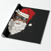 サンタクロースブラッククリスマスサンタアフロアフリカ系アメリカ人 ラッピングペーパー (アンロールド)