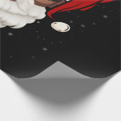 サンタクロースブラッククリスマスサンタアフロアフリカ系アメリカ人 ラッピングペーパー (角)