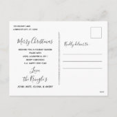 サンタクロースブラックラブラドールクリスマスキュートパピー シーズンポストカード (裏面)