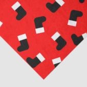 サンタクロースブーツクリスマスホリデーパターンレッド 薄葉紙 (詳細)