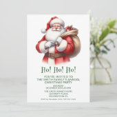 サンタクロースプレゼントグリーンパーティー 招待状 (スタンド正面)