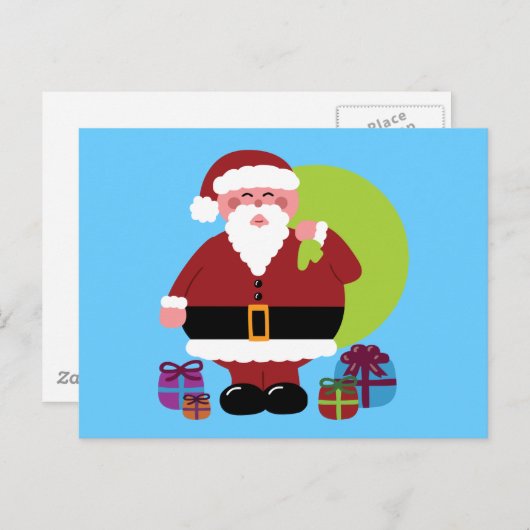 サンタクロースプレゼント シーズンポストカード (正面/裏面)